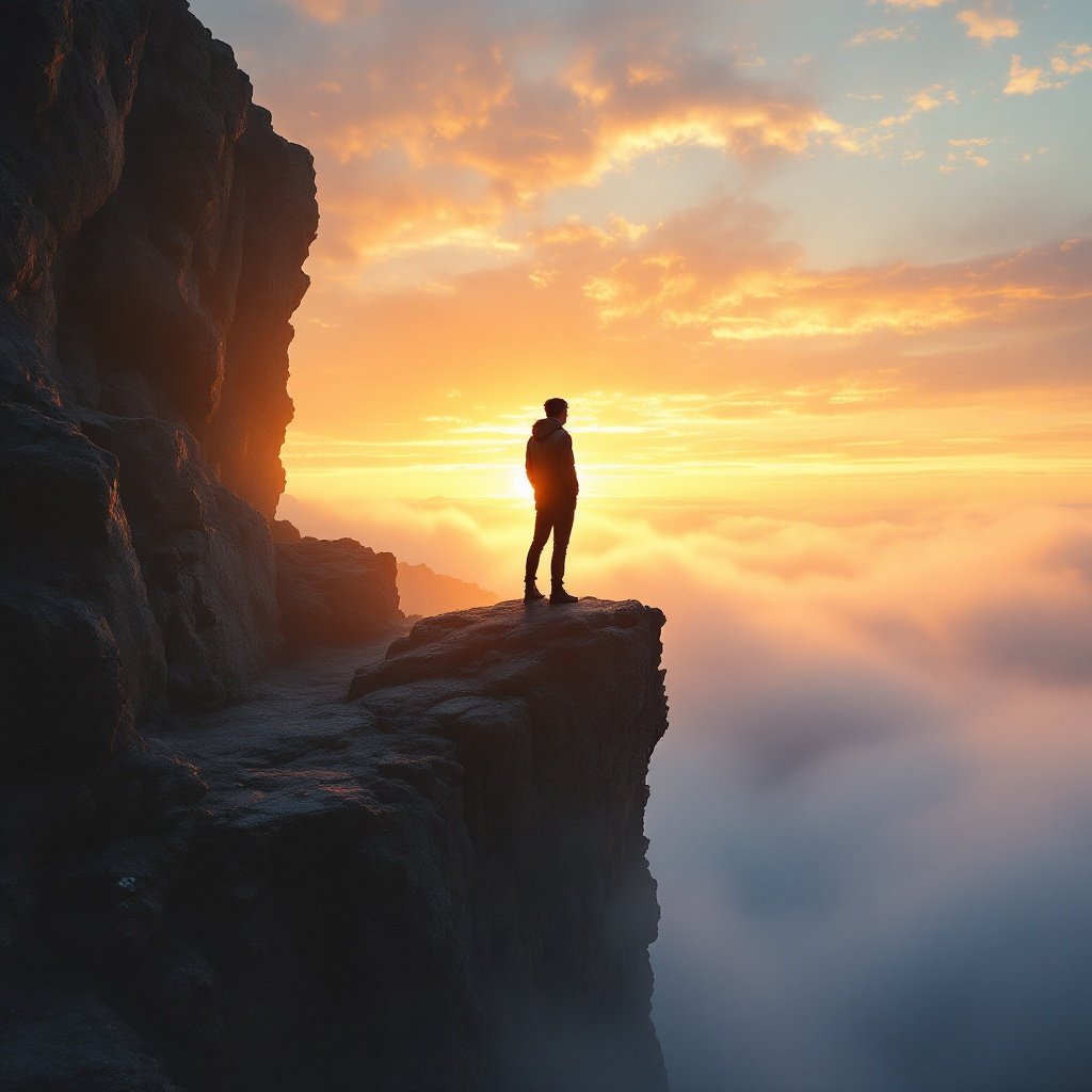 A person confidently stepping forward, leaving behind the shadows of procrastination.